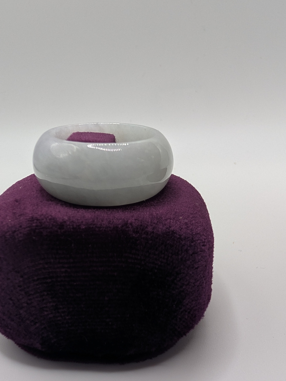 NWT Certified Grade A Natural Jadeite Jade Band Ring Size 12